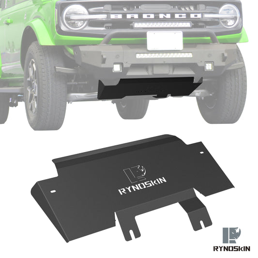 RYNOSKIN Front Skid Plate for 2021-2025 Ford Bronco, Carbon Steel Bronco Bumper Cover, Off-Road Lower Guard Plate (Not for Bronco Sport)