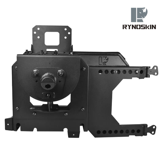 RYNOSKIN Spare Tire Mount Compatible with Ford Bronco 2021-2025 Heavy Duty Tailgate Tire Bracket Relocation Allows Use of 40 inch Spare Tire Fine Texture Black