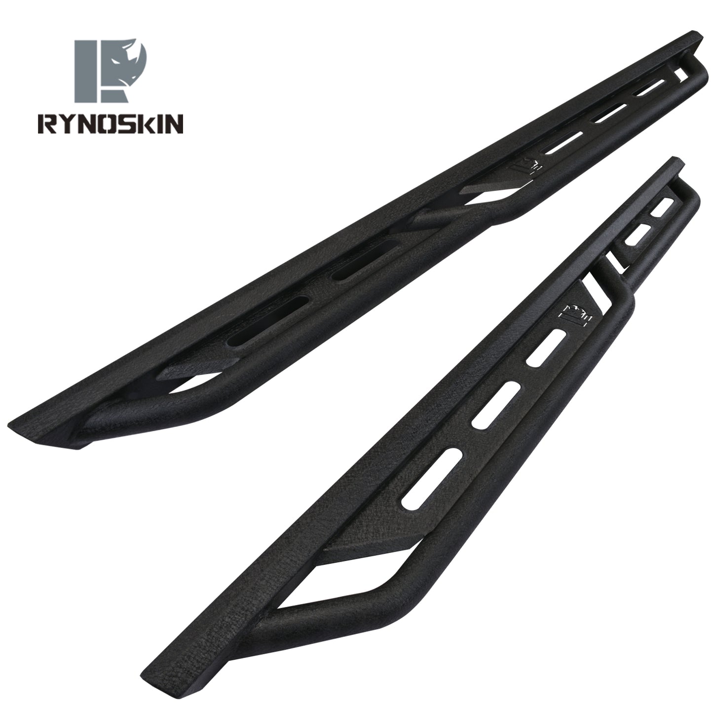 RYNOSKIN Running Boards Fits 2021-2025 Ford Bronco 4 Door Heavy Duty Off Road Side Steps SUV Steel Nerf Bars Step Rails Fine Texture Black