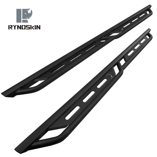 RYNOSKIN Running Boards Fit 2020-2025 Jeep Gladiator JT Rocker Steps Heavy Duty Gladiator JT Side Steps Pickup Truck Steel Nerf Bars Step Rails Heavy Texture Black 2pcs