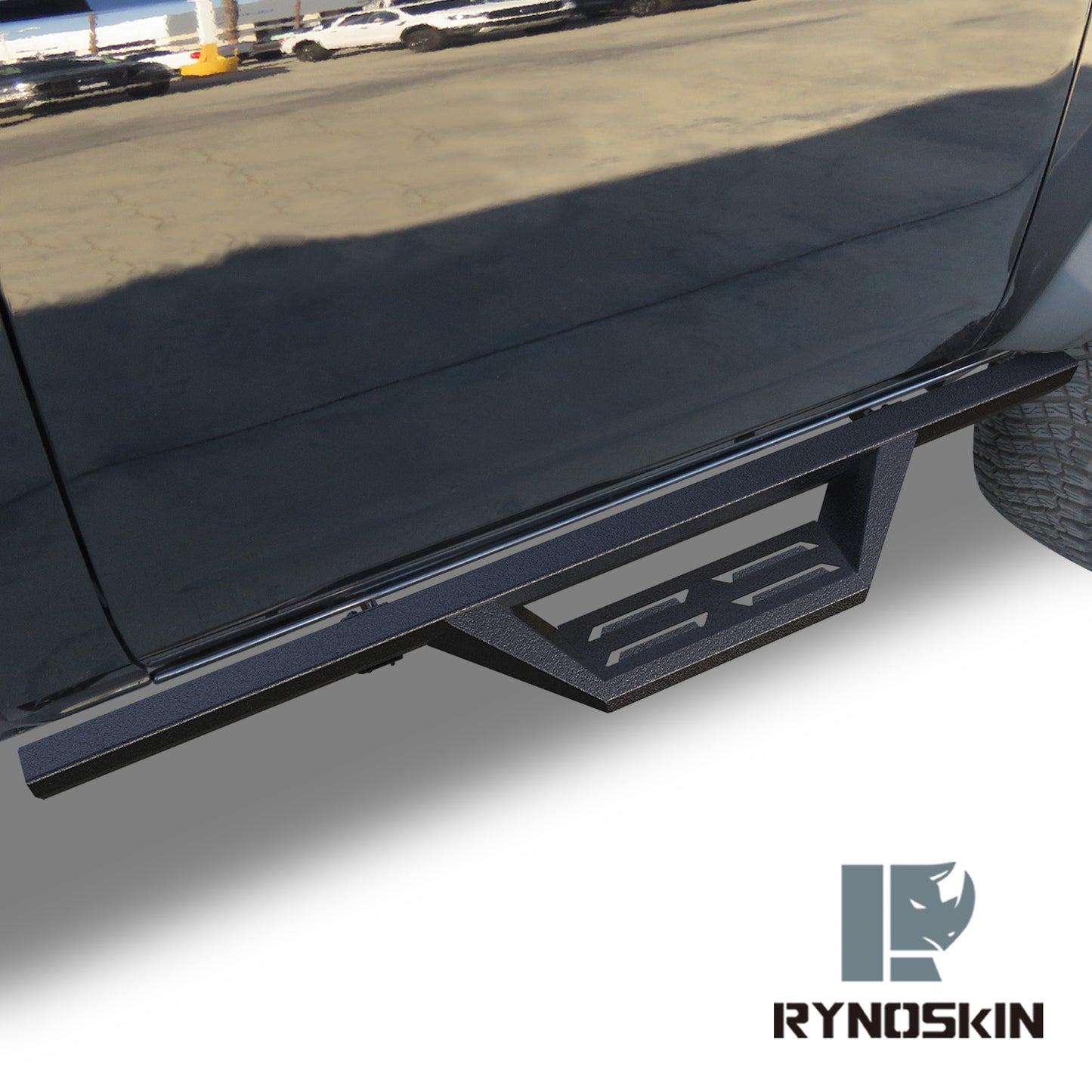 RYNOSKIN Running Boards Side Steps Fit for 2021-2025 Ford Bronco 2 Door Heavy Textured Black Heavy Duty SUV Nerf Bar Off-Road Rock Slider (2pcs)