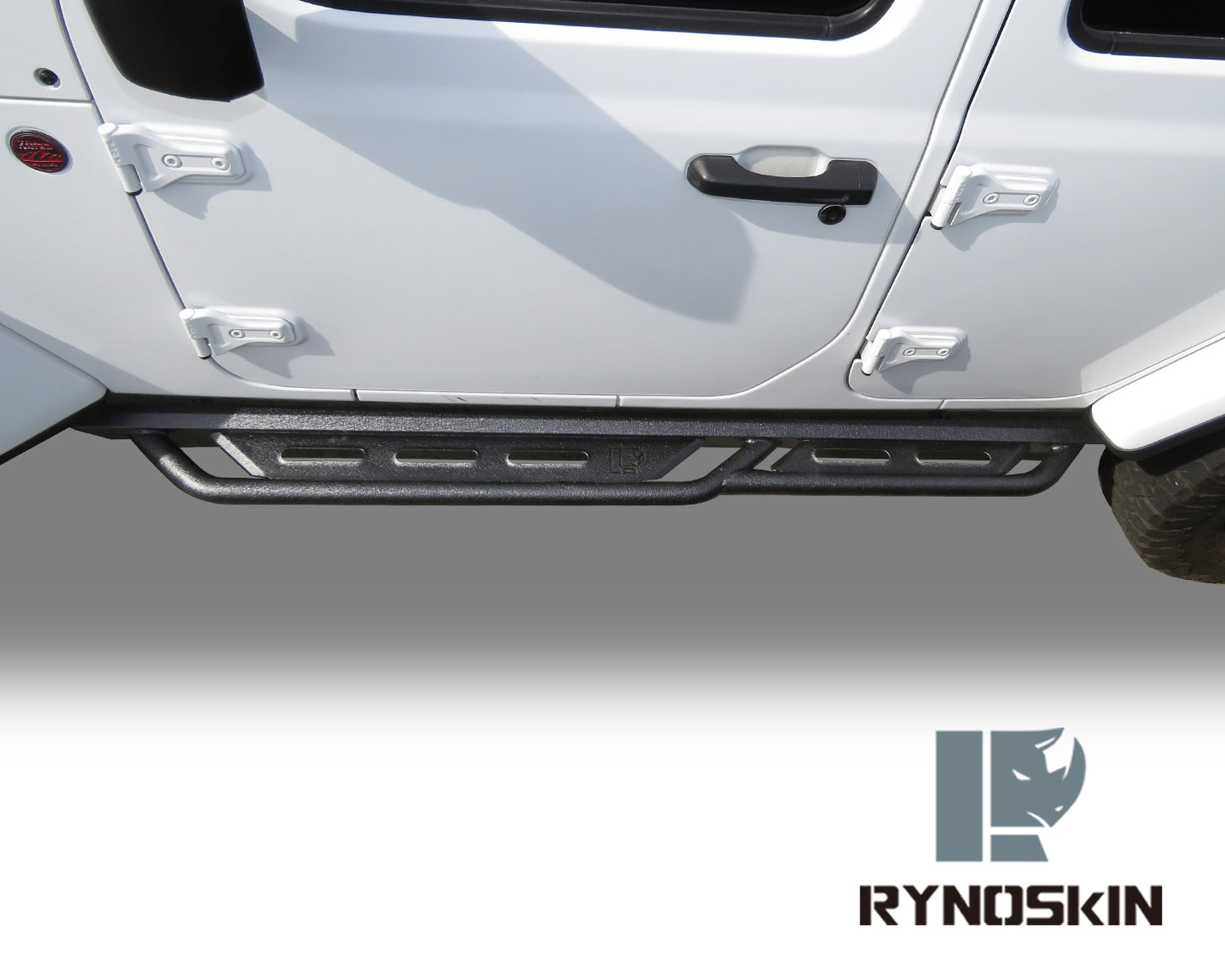 RYNOSKIN Running Boards Fit 2018-2025 Wrangler JL 4 Door | 2021-2025 Wrangler JL 4xe 4 Door Rocker Steps Heavy Duty Wrangler JL Side Steps SUV Steel Nerf Bars Step Rails Heavy Texture Black 2pcs
