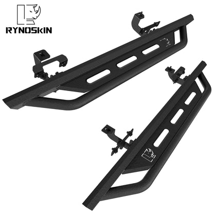 RYNOSKIN Running Boards Fit 2018-2026 Jeep Wrangler JL 2 Door Rocker Steps Heavy Duty Wrangler JL Side Steps SUV Steel Nerf Bars Step Rails Heavy Texture Black 2pcs