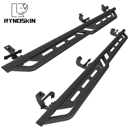 RYNOSKIN Running Boards Fit 2020-2026 Jeep Gladiator JT Rocker Steps Heavy Duty Gladiator JT Side Steps Pickup Truck Steel Nerf Bars Step Rails Heavy Texture Black 2pcs