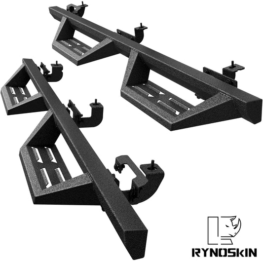 RYNOSKIN running boards Compatible with 2018-2026 Jeep Wrangler JL | 2021-2025 Wrangler JL 4xe 4 Door Side Steps Off Road Step Bars Jeep wrangler accessories(2pcs)