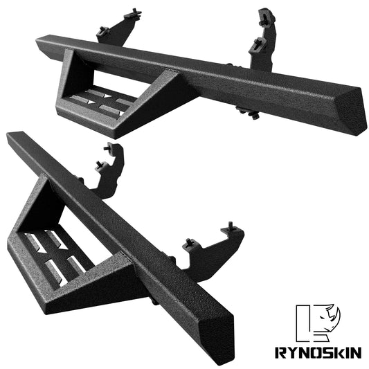 RYNOSKIN Running Boards Side Steps Fit for 2021-2026 Ford Bronco 2 Door Heavy Textured Black Heavy Duty SUV Nerf Bar Off-Road Rock Slider (2pcs)