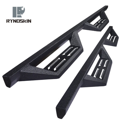 RYNOSKIN running boards Compatible with 2018-2025 Jeep Wrangler JL | 2021-2025 Wrangler JL 4xe 4 Door Side Steps Off Road Step Bars Jeep wrangler accessories(2pcs)