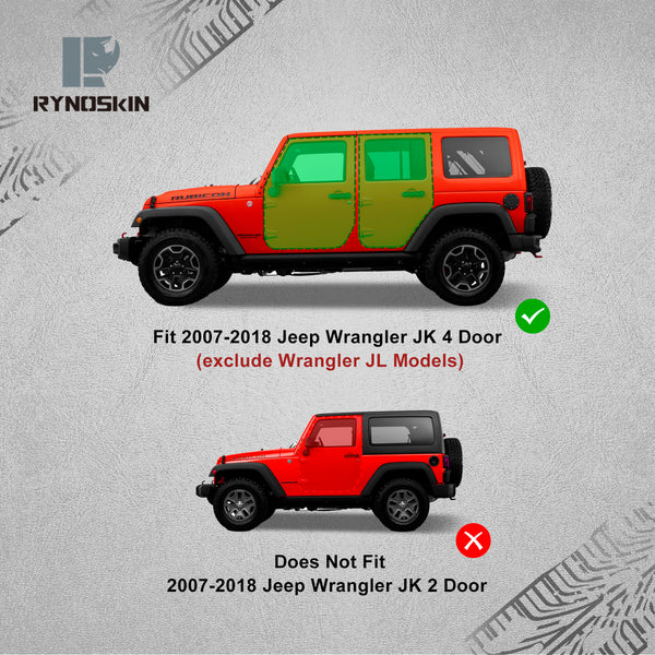 RYNOSKIN DS7 II Side Steps for 2007-2018 Jeep Wrangler JK 4 Door  (exclude Wrangler JL Models)