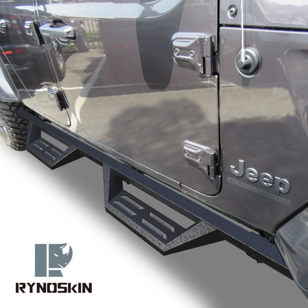 RYNOSKIN running boards Fit for 2020-2024 Jeep Gladiator JT 4 Doors Off Road side steps Texture Black Jeep gladiator accessories(2pcs)