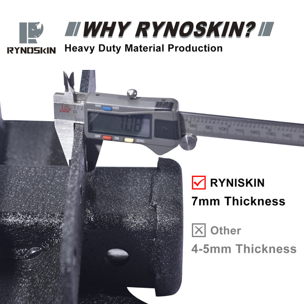 RYNOSKIN Towing Trailer Hitch Receiver Compatible with 2021-2024 Ford Bronco SUV 2 Door & 4 Door Class 3 Heavy Textured Black Rear Hitch with 2" Square Receiver